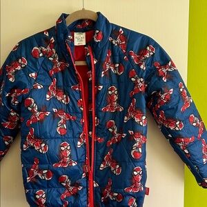 Disney Spider-Man Blue and Red Puffer Jacket